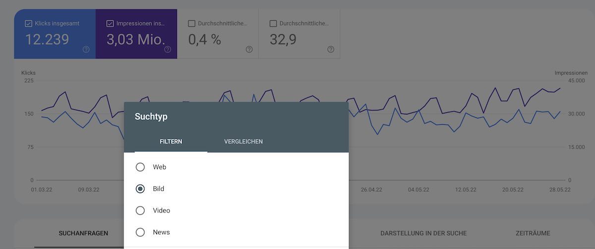 Google Search Console Bildersuche