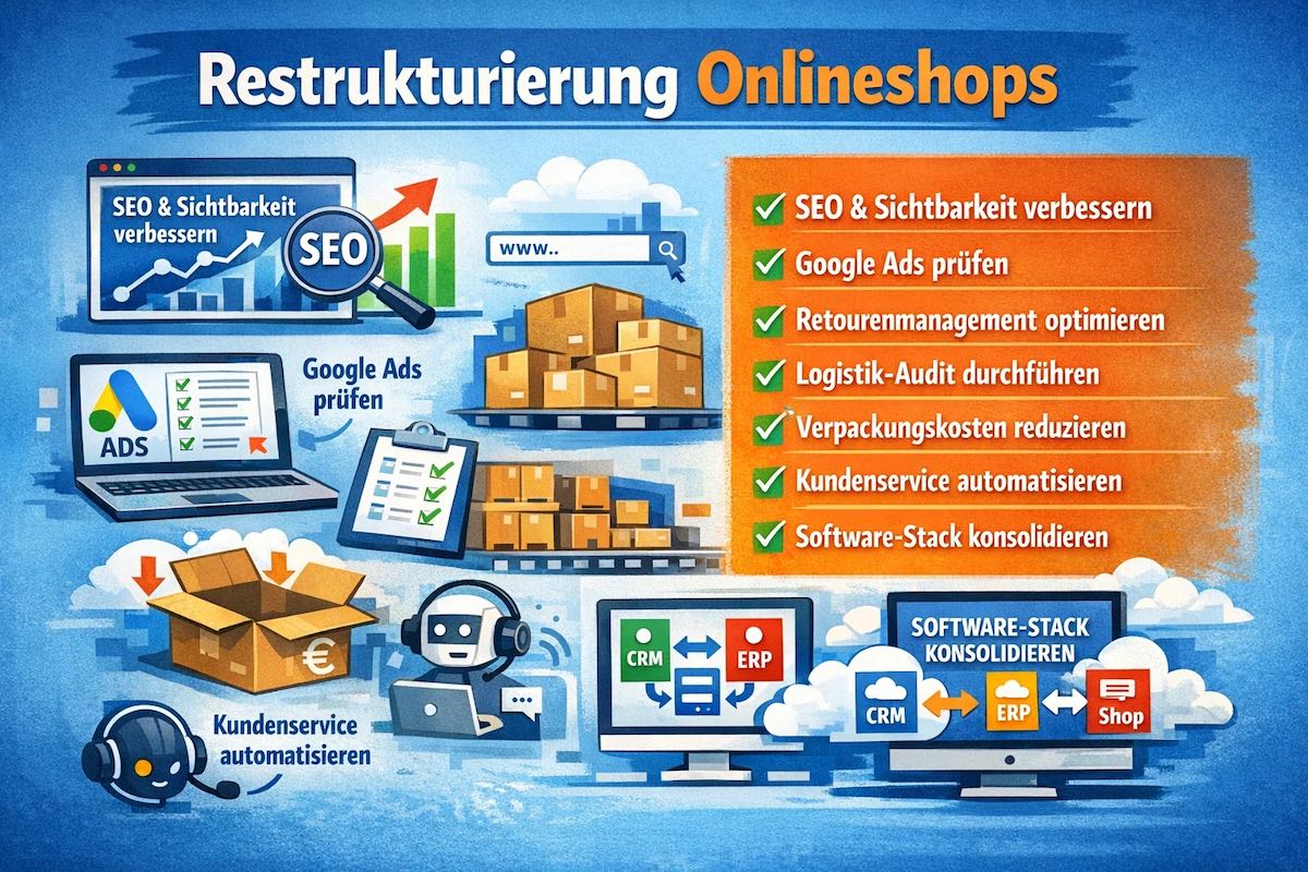 Restrukturierung Onlineshops