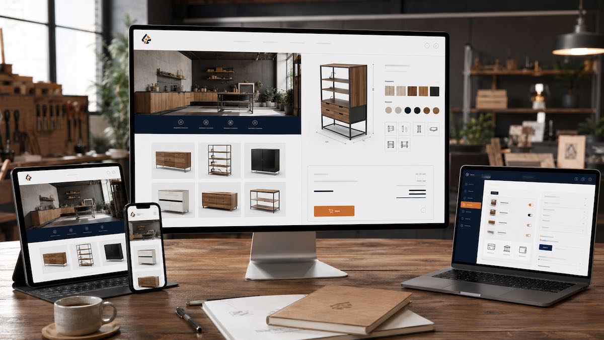 Webseite mit Shop und Produktkonfigurator